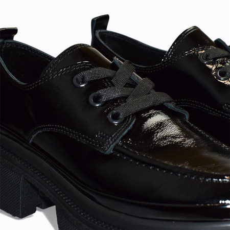 SKÓRZANE CZARNE PÓŁBUTY DAMSKIE LANDERI