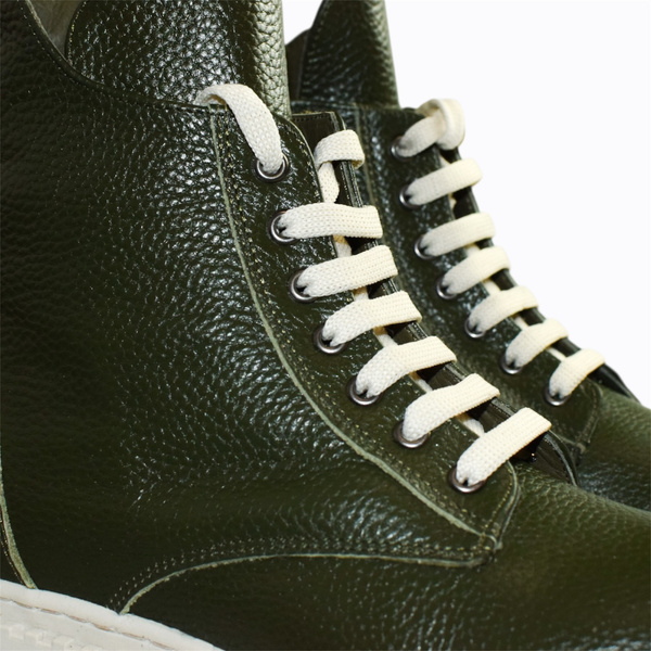 Qarinde Women's Green Leather Ankle Boots