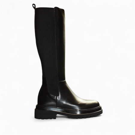 SKÓRZANE CZARNE KOZAKI DAMSKIE VALSIRA