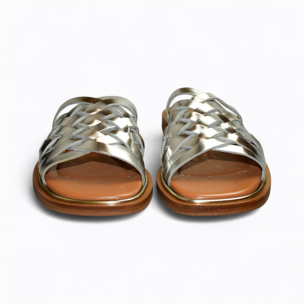 BRILIEN WOMEN'S SILVER FLIP-FLOPS