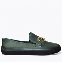 Skórzane szmaragdowe półbuty damskie Jasirea