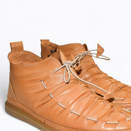 SKÓRZANE RUDE TRZEWIKI DAMSKIE LORENZA