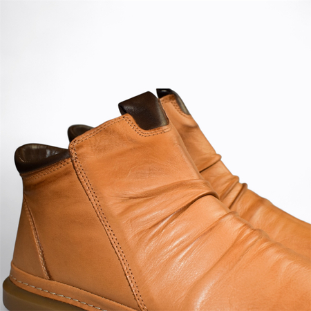 SKÓRZANE RUDE TRZEWIKI DAMSKIE RENATIA