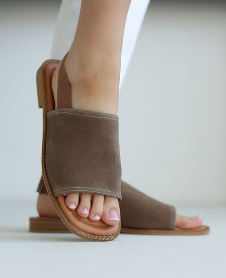 Pavrita Women's Gray Leather Sandals