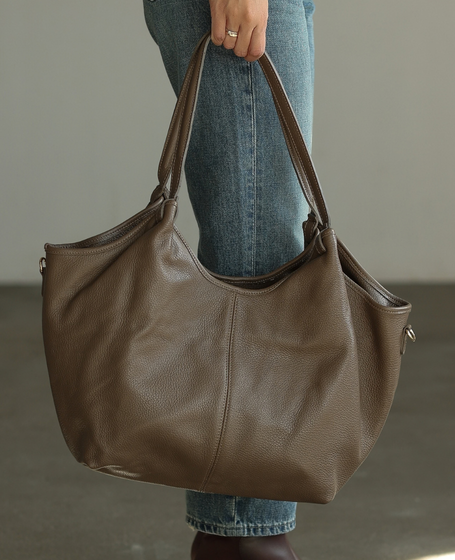 Desseri Cappuccino - Large Leather Tote Bag