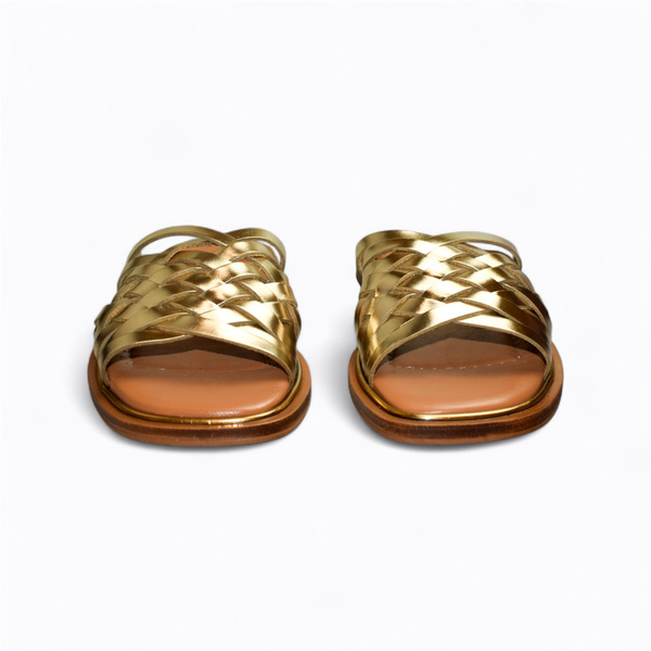 BRILIEN WOMEN'S GOLD FLIP-FLOPS