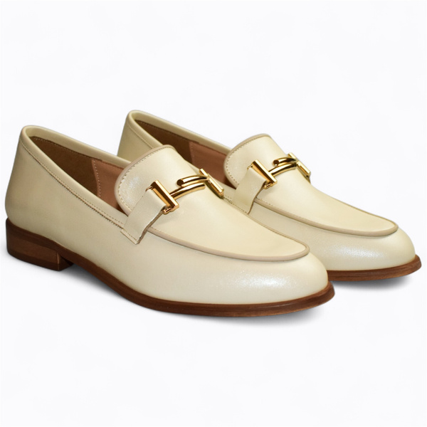 STEFFE PEARL-COLORED WOMEN'S LOW-TOP SHOES