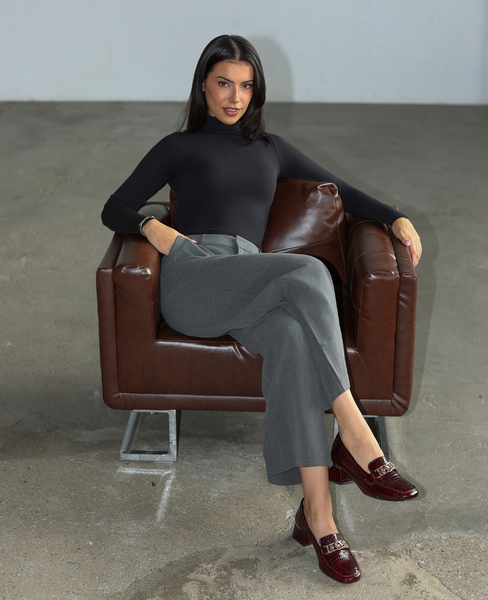 Aurea Women's Burgundy Leather Pumps