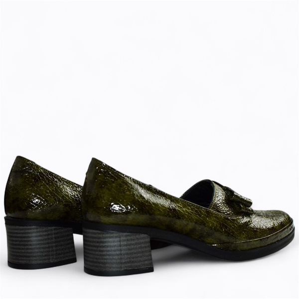 Wattia Women's Green Leather Pumps