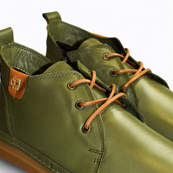 Donteri Women's Green Leather Boots