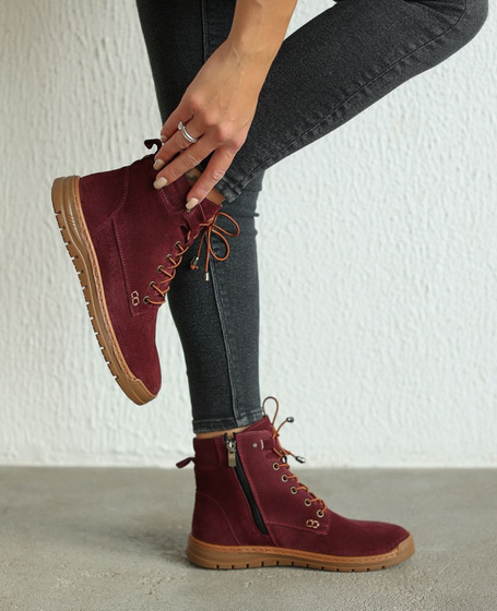 Ramarin Women's Burgundy Leather Boots