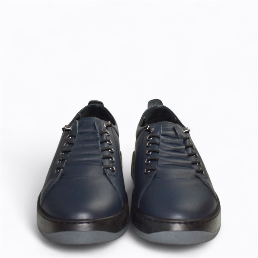 Skórzane granatowe sneakersy damskie Arestia