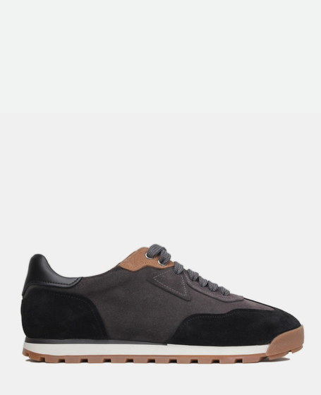 Steller Men's Ash-Gray Leather Sneakers