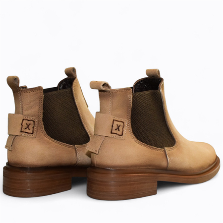 BEŻOWE SZTYBLETY DAMSKIE MANELIA