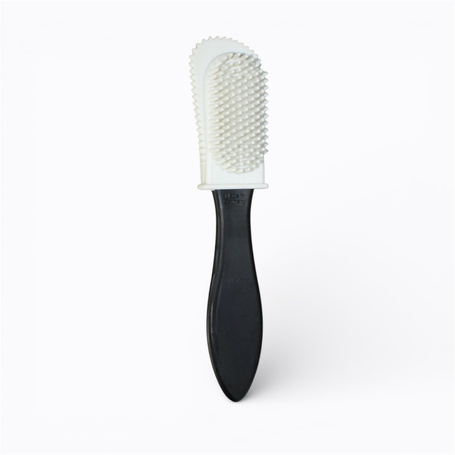 Double-sided brush for suede and nubuck