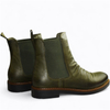 SKÓRZANE ZIELONE BOTKI DAMSKIE LISAVIA
