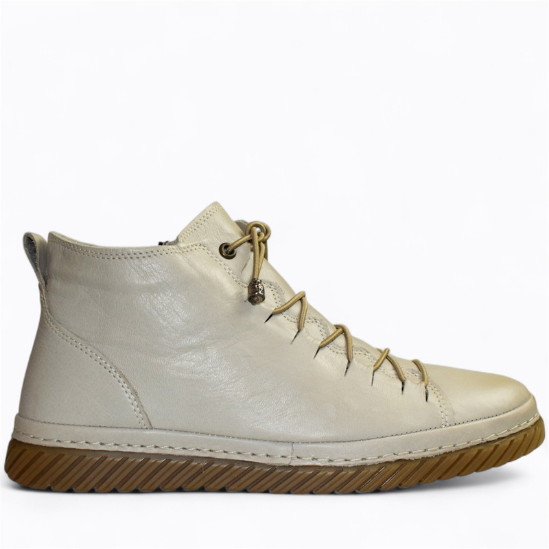 Noliria Women's Gray Leather Boots