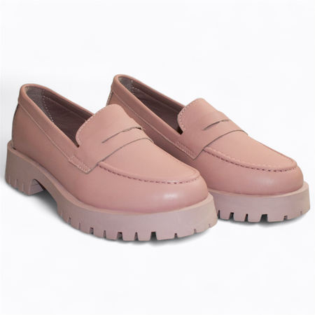 SKÓRZANE PUDROWE PÓŁBUTY DAMSKIE MARTICIA