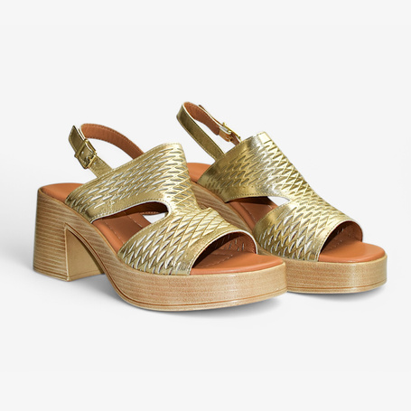 TREFFIA WOMEN'S GOLD SANDALS