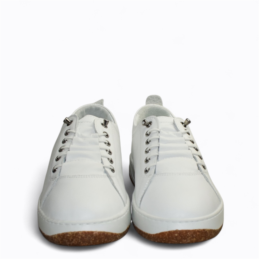 Skórzane białe sneakersy damskie Arestia