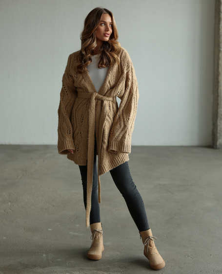 Soretta Beige Leather Women's Boots