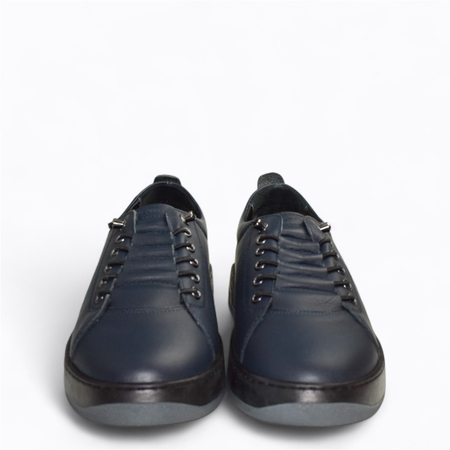 Skórzane granatowe sneakersy damskie Arestia