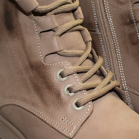 Skórzane szare botki damskie Genevra