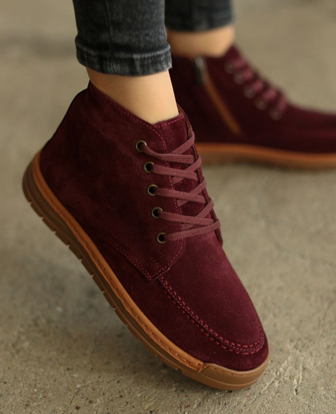 Quessia Women's Burgundy Leather Boots