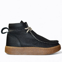 SKÓRZANE CZARNE TRZEWIKI DAMSKIE ISERLIN