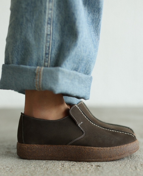 Teremis Women's Leather Chocolate-Brown Low-Cut Shoes