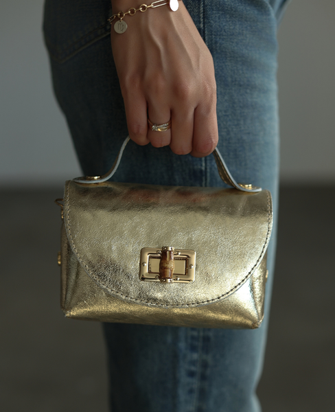 Faerine Gold - Leather Mini Trunk