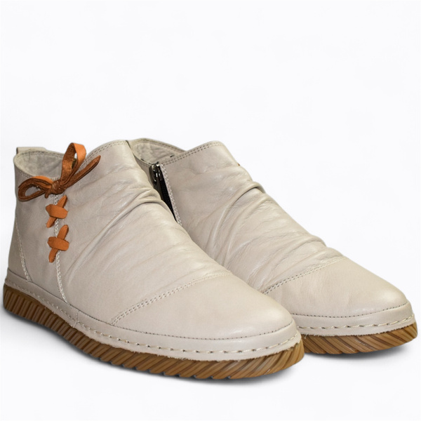 Kaviani Women's Gray Leather Boots