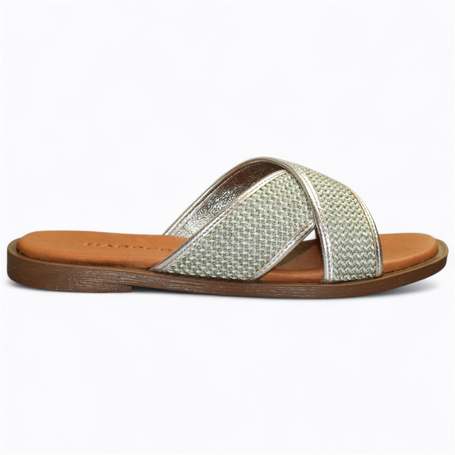 KRIMENA WOMEN'S SILVER FLIP-FLOPS