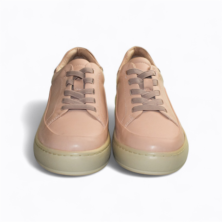 Adrenia Women's Pink Leather Low-Cut Shoes