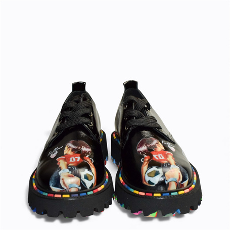 LAMIRIA BLACK LEATHER WOMEN'S LOW-TOP SHOES