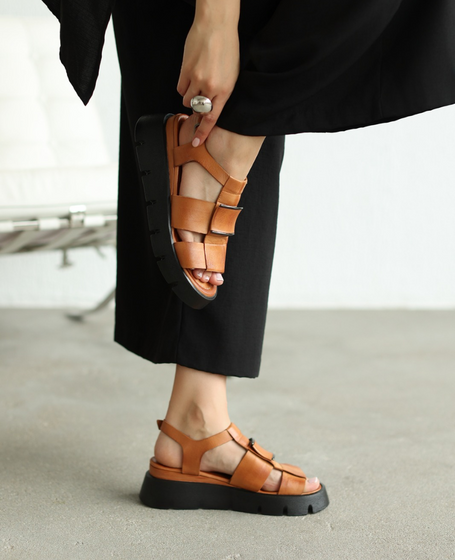 Laremia Women's Red Leather Sandals