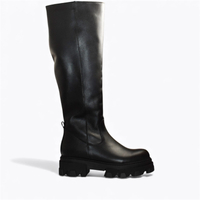 SKÓRZANE CZARNE KOZAKI DAMSKIE BERNITA