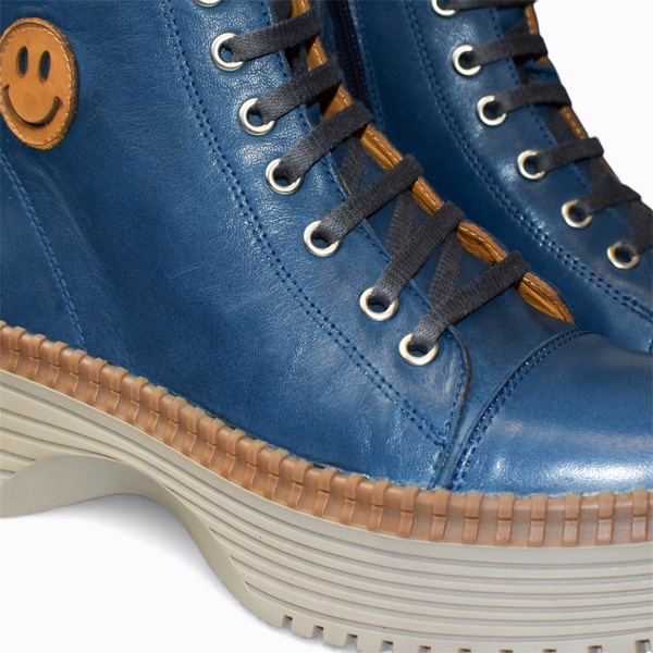 Omireti Women's Leather Denim Boots