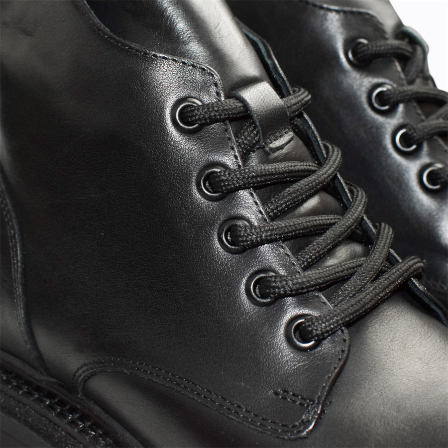 Skórzane czarne botki damskie Fantina