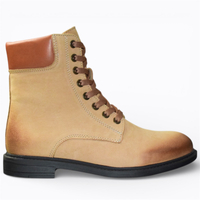 Skórzane beżowe trzewiki damskie Emeriti