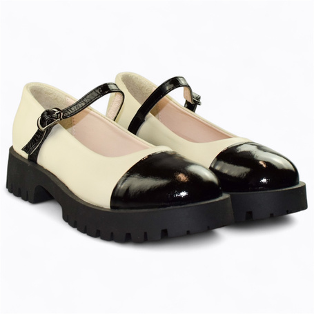 Giselda Beige Leather Women's Shoes
