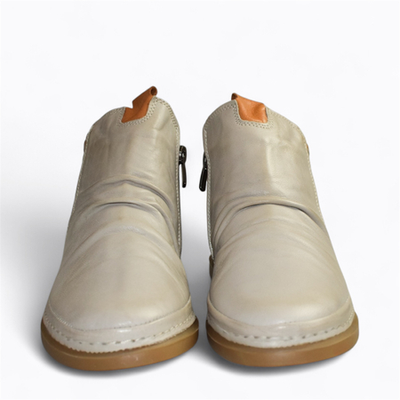 Skórzane szare trzewiki damskie Renatia