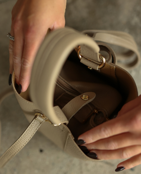 Cenelle Cappuccino - Beige Leather Trunk