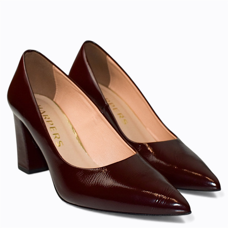 Lisandra Burgundy Leather Women's Pumps