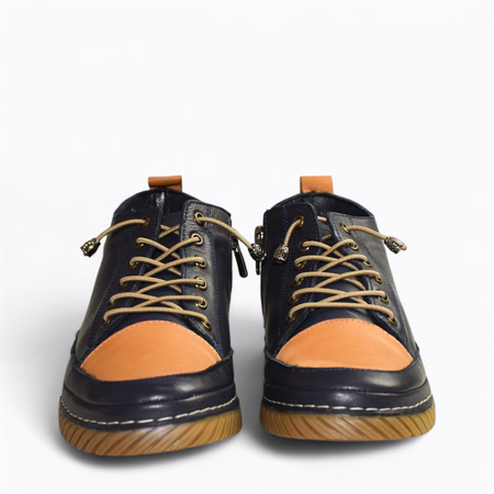 GRANATOWE TRZEWIKI DAMSKIE DISMARA