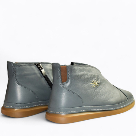 SKÓRZANE DENIMOWE TRZEWIKI DAMSKIE SIMORIA