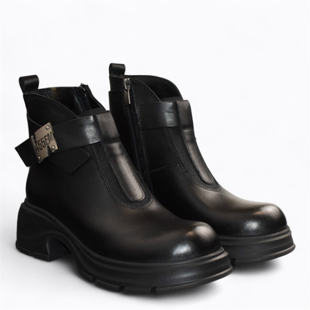 CZARNE BOTKI DAMSKIE POLARYA