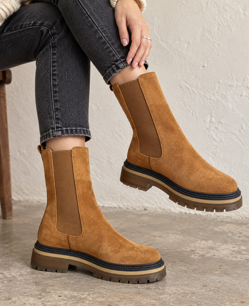 Colli Women's Red Leather Ankle Boots