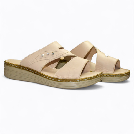 JANTRIA BEIGE WOMEN'S FLIP-FLOPS