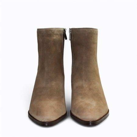 Skórzane szare botki damskie Zafrina